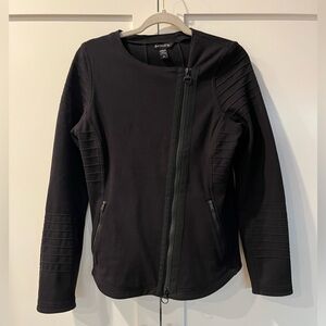 Athleta Moto Jacket Black Women’s Size Medium with Asymmetrical Zip